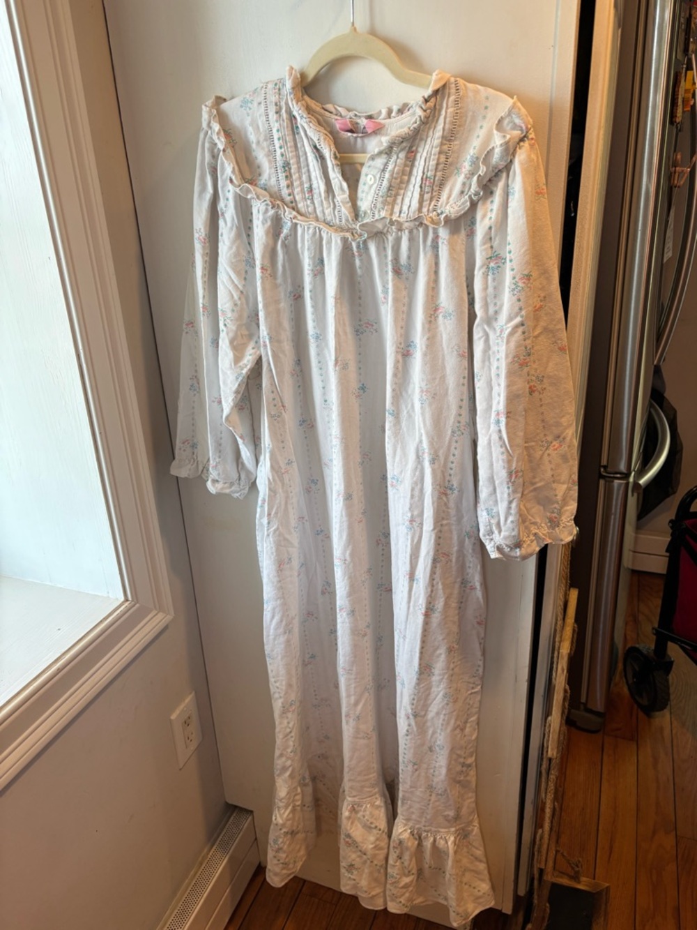 Classic White Floral Long Nightgown - Women Intimates